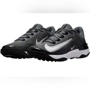 Nike Alpha Huarache Elite 4 Turf Baseball Black Gray Men's DJ6523-011